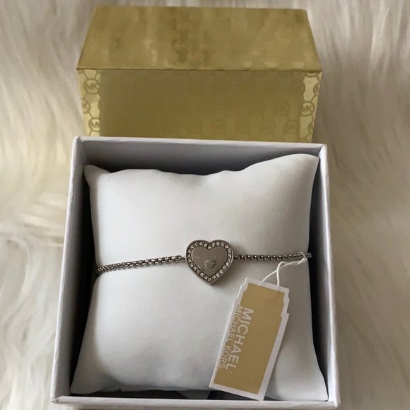 MICHAEL KORS Heritage Pave Heart Slider Bracelet - Picture 1 of 4